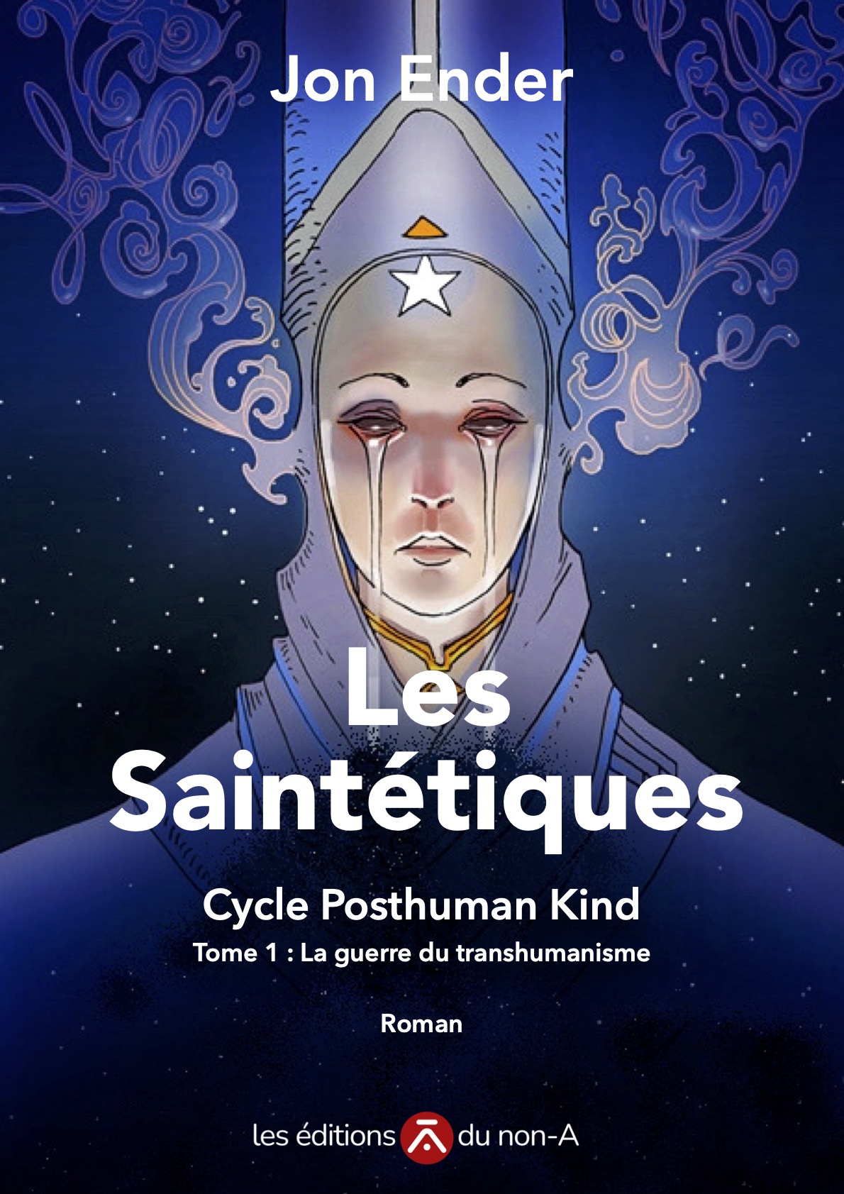 Maquette de couverture du roman "les Saintétiques"